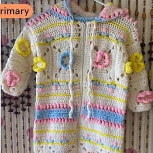 Vintage Handmade Crocheted Baby Bunting Bag, Sleep Sack